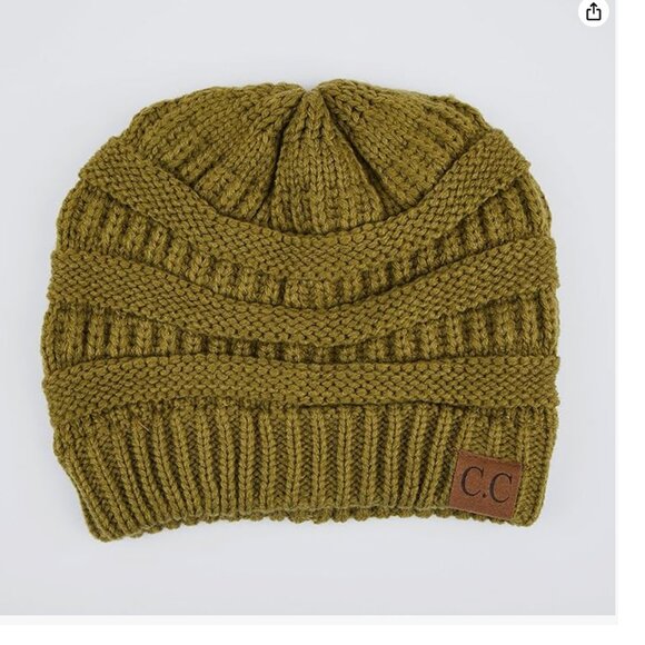 C.C Cable Knit Beanie - Thick, Soft & Warm Chunky Beanie Hats UNISEX - Picture 3 of 6